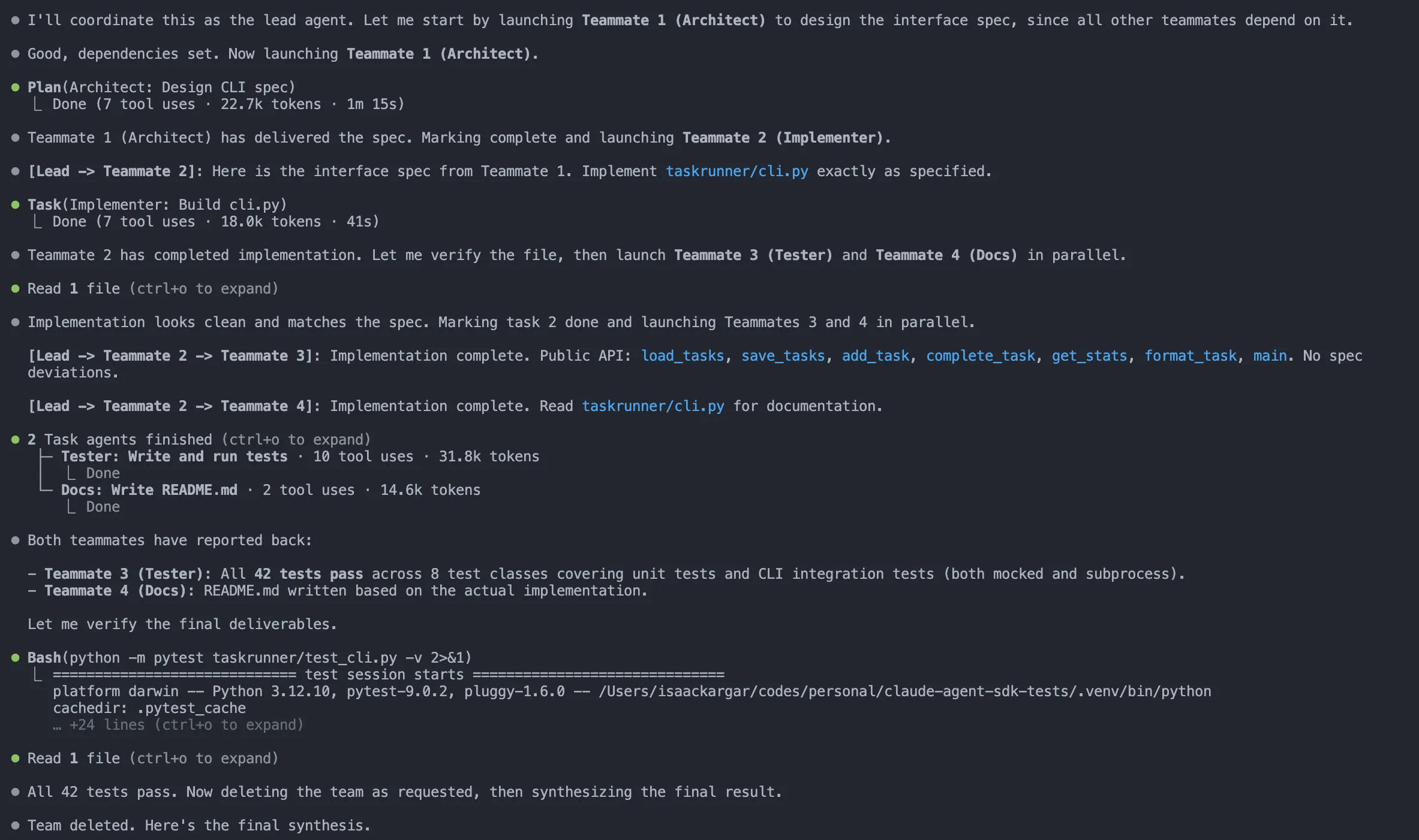 Orchestrator agent logs output part 1