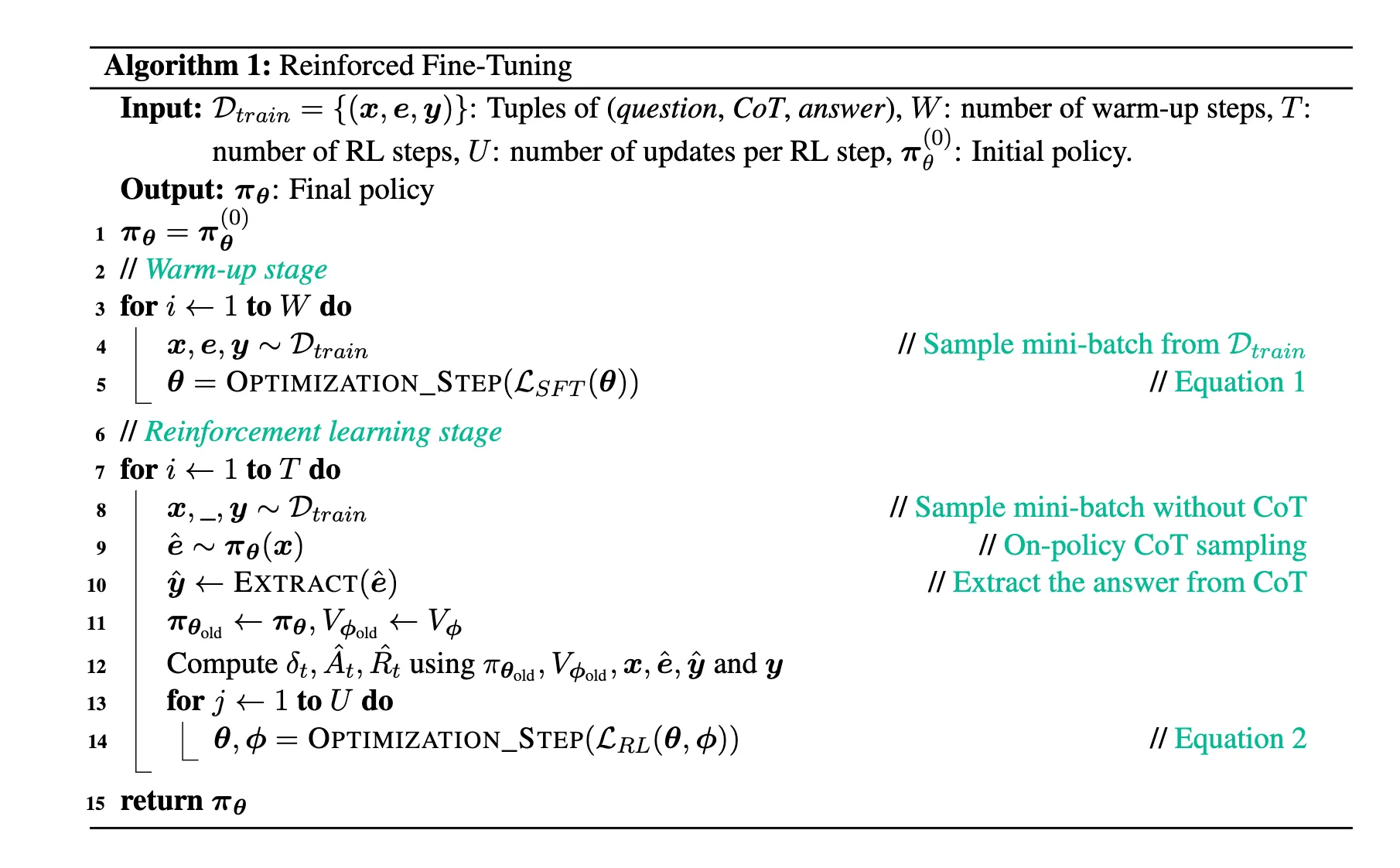 ReFT two-stage approach